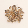 Sparkling Floral Crystal Brooch