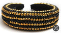 Glamorous Black & Gold Rhinestone Padded Headband