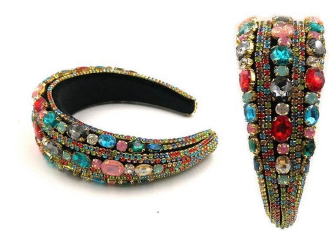 Extravagant Gemstone Statement Headband