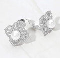 Elegant Pearl & Crystal Statement Earrings