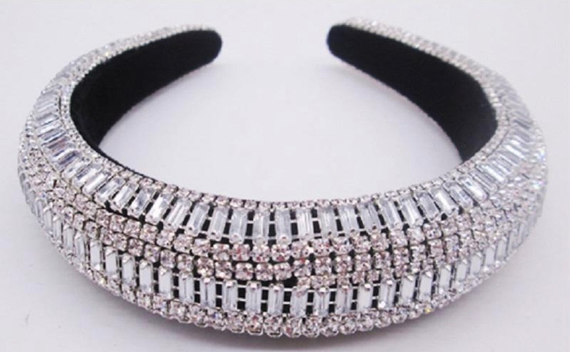 Exquisite Multi-Layered Crystal Padded Headband