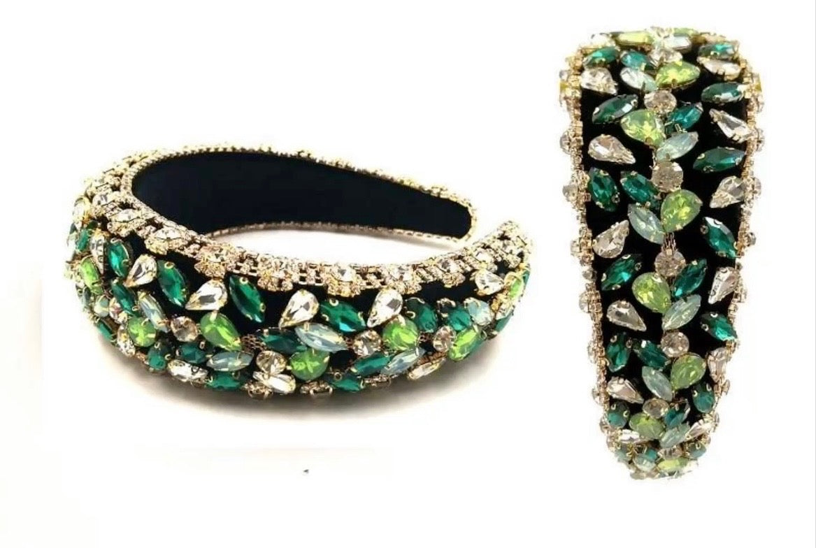 Emerald Crystal Statement Headband