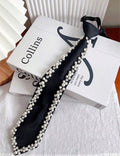 Pearl & Crystal Tie-Style Necklace