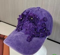 Embellished Purple Baseball Cap