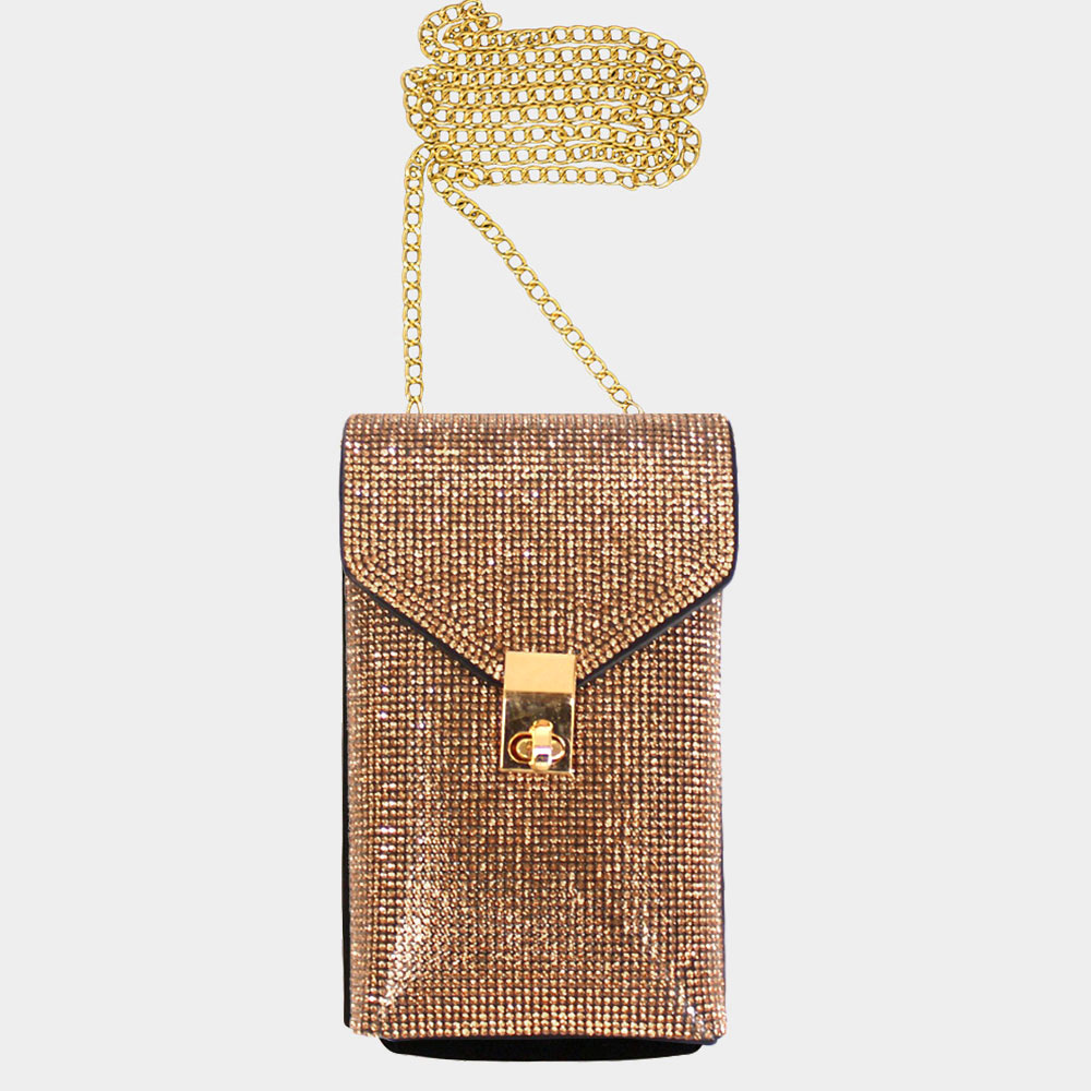 Rhinestone Crossbody Phone Bag