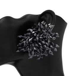 Black Crystal Stud Earrings